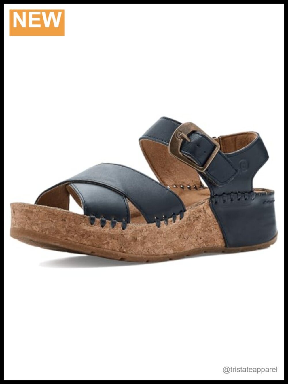 Born Kaiya Full Grain Leather Wedge Sandal